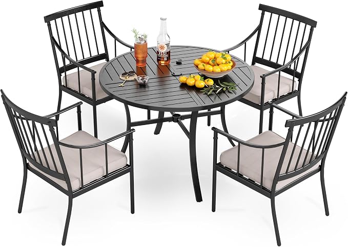 PHI VILLA 5 Piece Outdoor Dining Set by PHIVILLAThepioneerofcomfortablehouseholdsupplies
