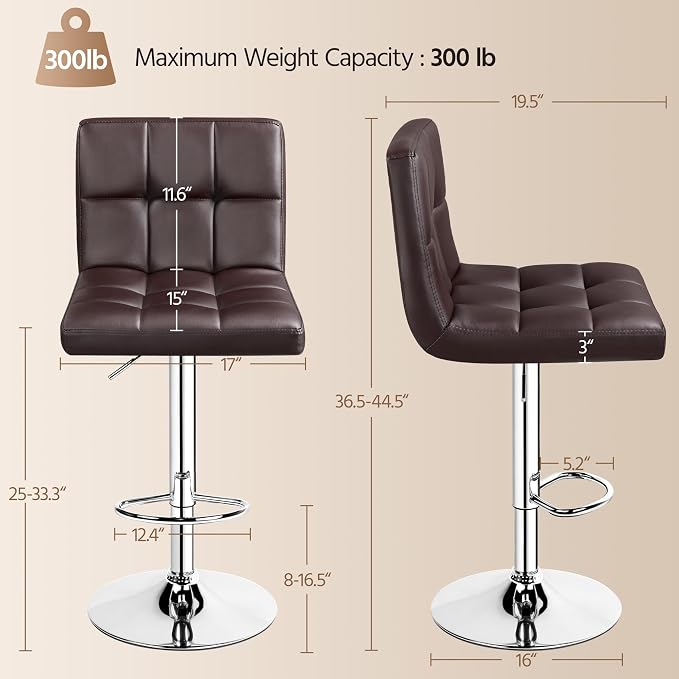Yaheetech Bar Stools Set of 4 - Image 3