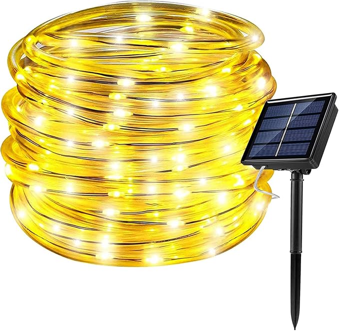 RUICHEN Solar Rope Lights Outdoor String Lights, 16.5 Ft 50 LED Tube Light by RUICHEN