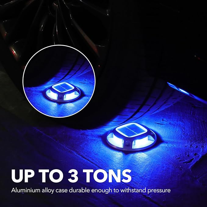 AGPTEK Solar Driveway Lights Outdoor 12 Pack, 2 Color Modes LED Deck Dock - Image 5