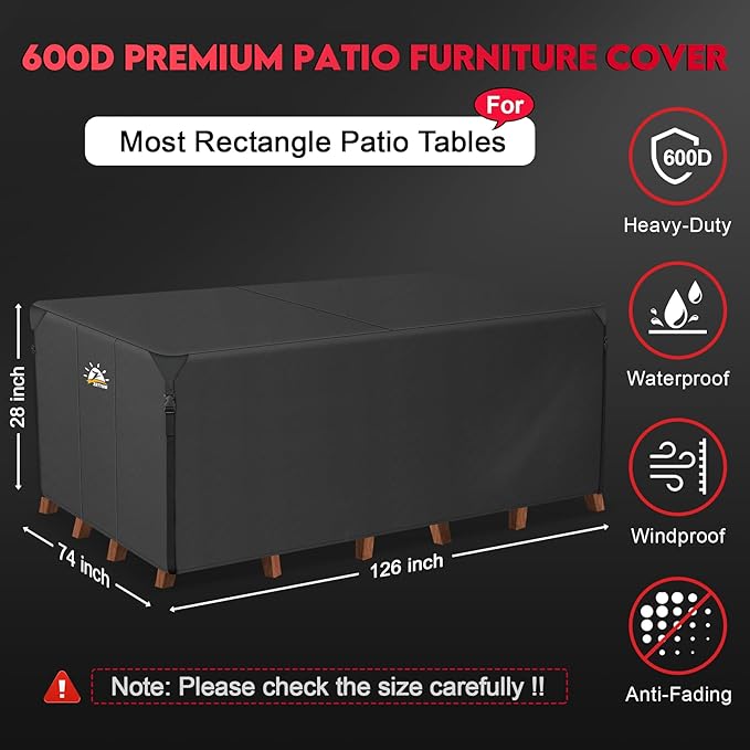 Zettum Patio Furniture Cover Rectangle - Image 2