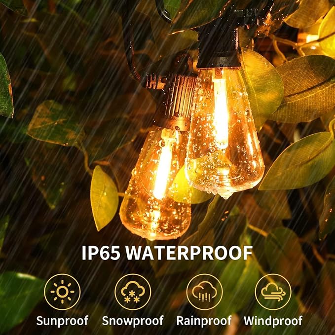 ZOTOYI Outdoor String Lights 50 FT, Waterproof IP65 Outside Light - Image 3