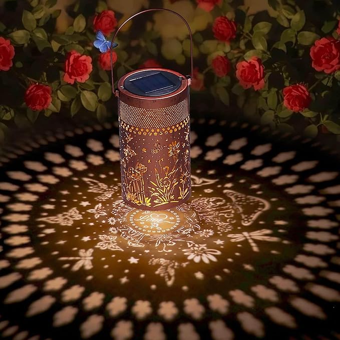 Solar Lantern Outdoor Waterproof, Metal Butterfly, Hummingbirds, Dragonflies by Season2Season