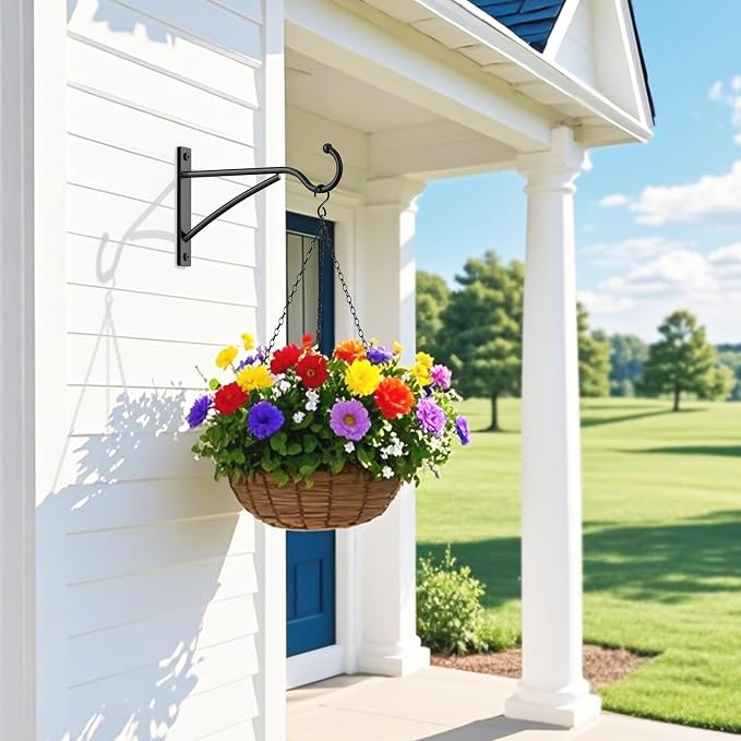 6 Inch 2 Pack Heavy Duty Plant Hangers Outdoor, Metal Plant Brackets - Image 8