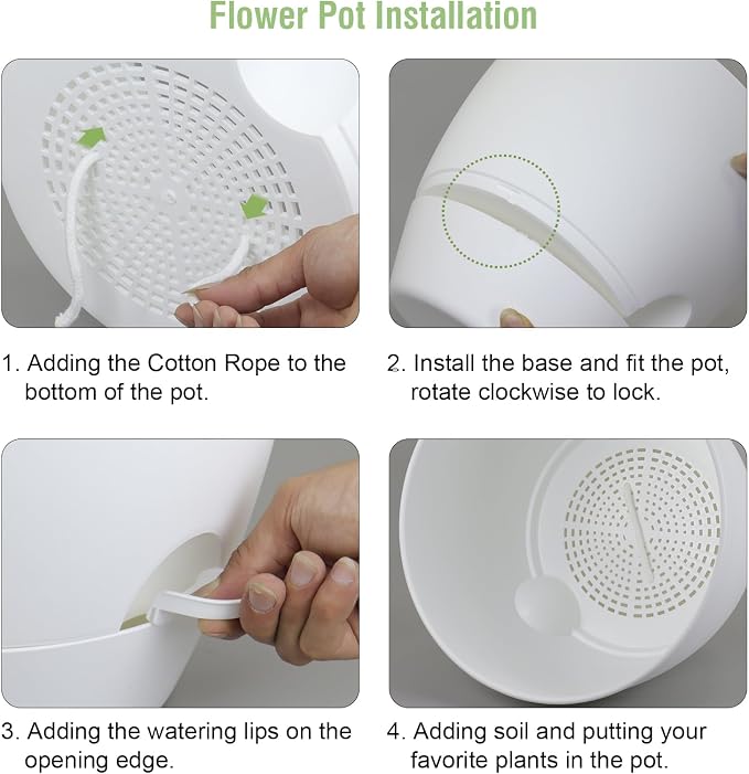 12 inch Large Self Watering Pots - Image 5