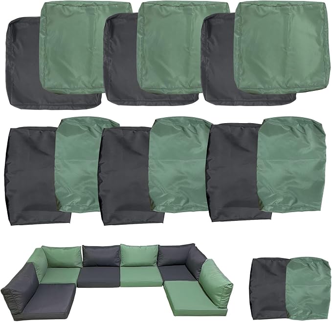Outdoor Cushions Covers for Patio Furniture, Patio Cushion Covers Replacement by Actualaction