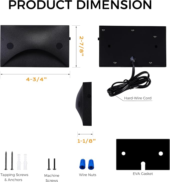 Cloudy Bay Low Voltage LED Step Lights Outdoor, Surface Mount/J-Box Mount - Image 7