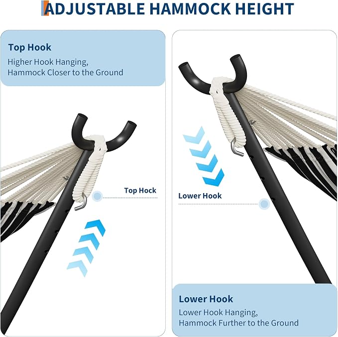 GarveeLife Double 2 Person Hammock, Indoor Outdoor Standing Hammock - Image 5