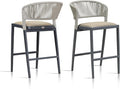 PURPLE LEAF Counter Height Bar Stool Set of 2 Outdoor Bar Stools Modern Bar by PURPLELEAF