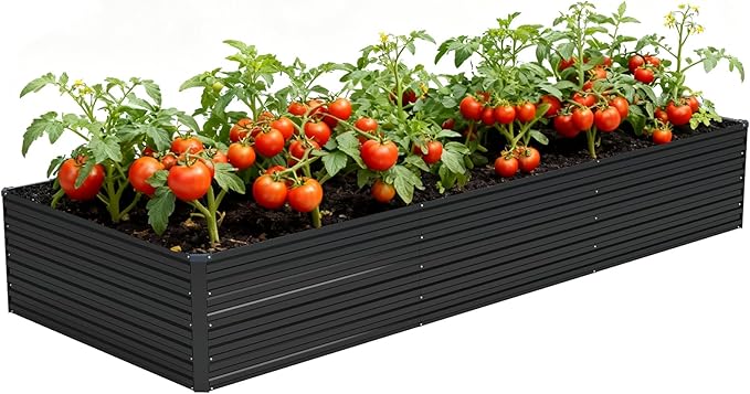 Vengarus 12x4x2FT Galvanized Raised Garden Bed Kit, Large Rectangle Elevated by Vengarus