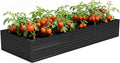 Vengarus 12x4x2FT Galvanized Raised Garden Bed Kit, Large Rectangle Elevated by Vengarus