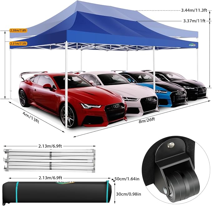 COBIZI 13x26 Pop up Canopy Tent 13x26 Canopy - Image 6