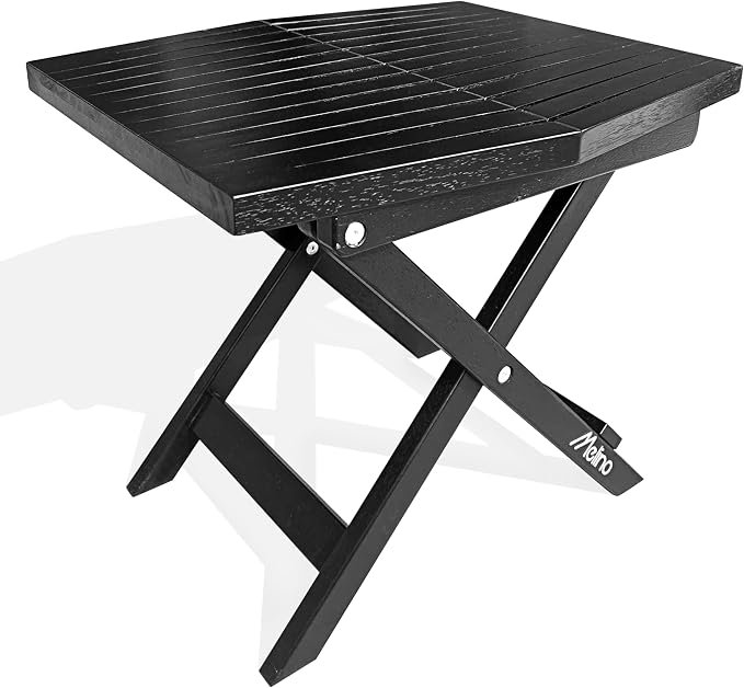 Melino Wooden Folding Outdoor Side Table, FSC Certified Acacia Weatherproof by Melino