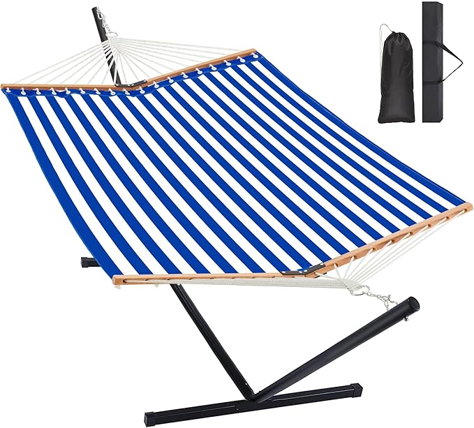 Two Person Hammock with Stand for Outside Heavy Duty, Outdoor Patio Hammock by HomgavaLiveWhatYouLove