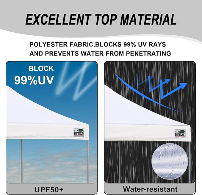 Eurmax USA Standard 10x10ft Patio Pop Up Canopy Tent - Image 4