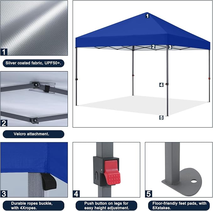 COOSHADE Durable Instant Canopy 10x10Ft - Image 4