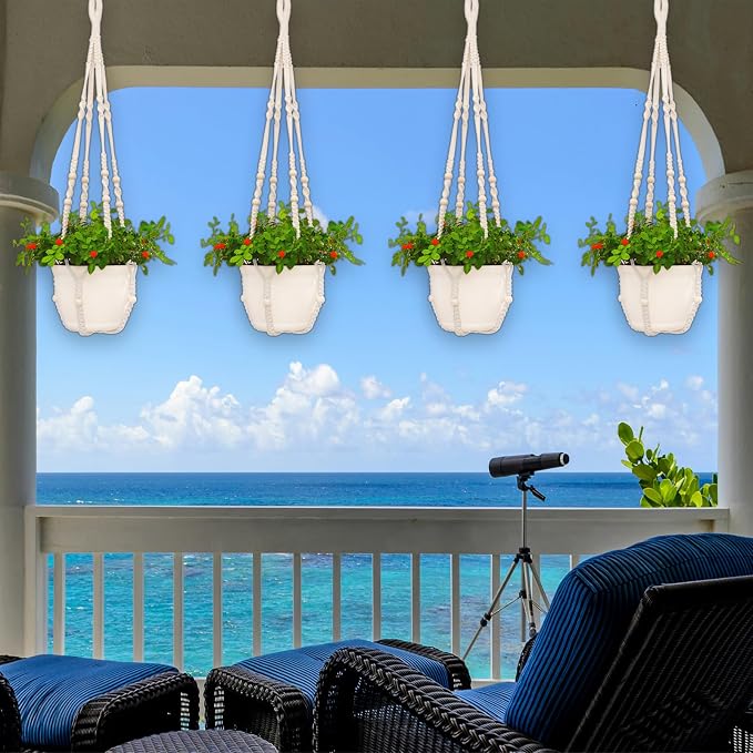 Macrame Plant Hanger Indoor, Hanging Planters - Image 4