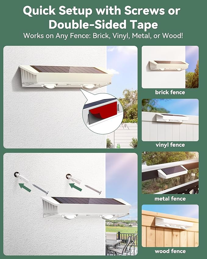 Fence Lights Solar Powered 20 Pack, 7 Fixed Colors & Color Changing Solar Fence - Image 7