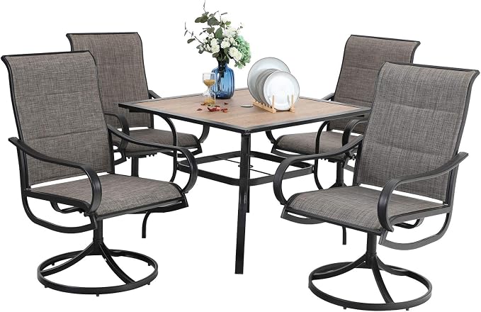 PHI VILLA 5 PCS Patio Dining Set by PHIVILLAThepioneerofcomfortablehouseholdsupplies