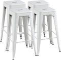 Yaheetech 30'' Metal Bar Stools 4PCS Bar Height Barstools Stackable Bar Chairs by Yaheetech