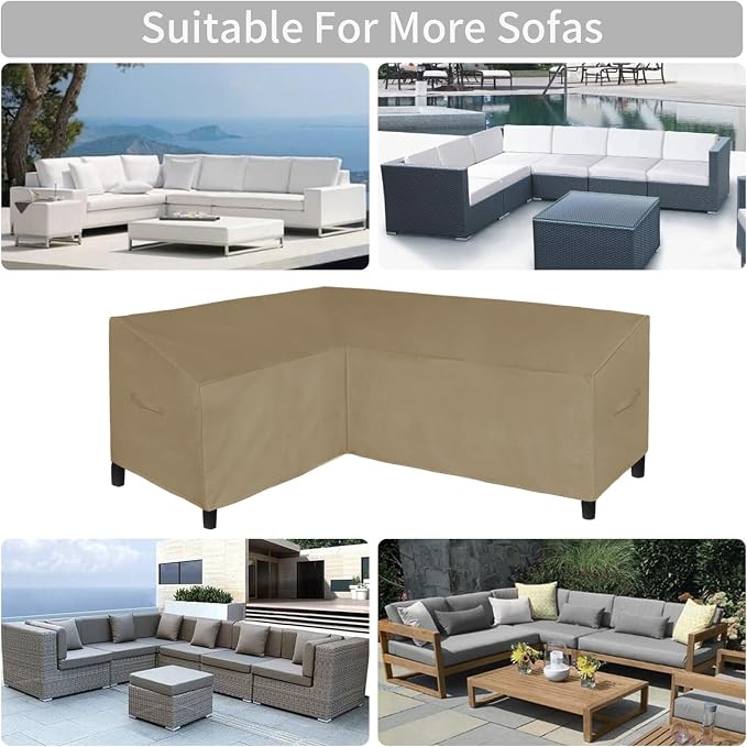 Easy-Going Patio L-Shaped Sectional Sofa Cover - Image 5