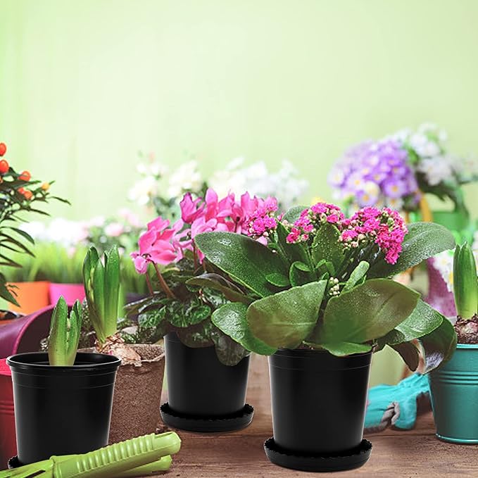 Fasmov 10PCS 1 Gallon Durable Nursery Pot Garden Flower Pots Nursery Plant - Image 6