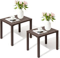 Crestlive Products Outdoor Side Table Set of 2, Aluminum Small Rectangular by CrestliveProducts