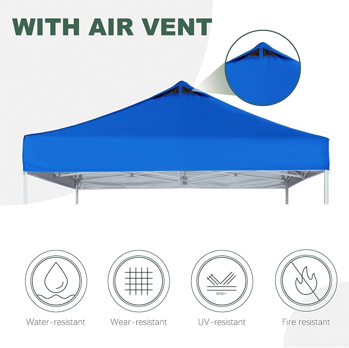 Blue Commercial Replacement Canopy Cover - Image 4