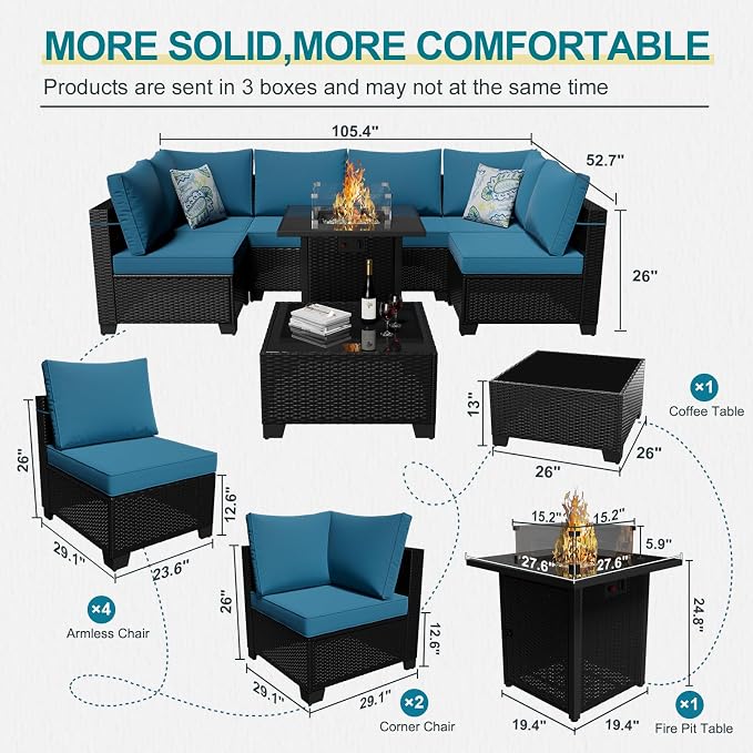8 Piece Patio Furniture Set - Image 2