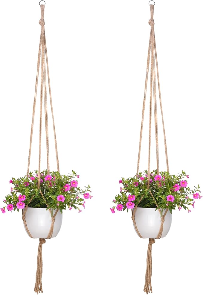 EBOOT 2 Pack 48 Inch Large Macrame Plant Hanger Rope to Hang Flower Pot Plant - Image 2