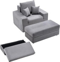 VEVOR Chaise Lounge Chair, 44 in Boneless Modular Chaise Lounge Indoor by VEVOR