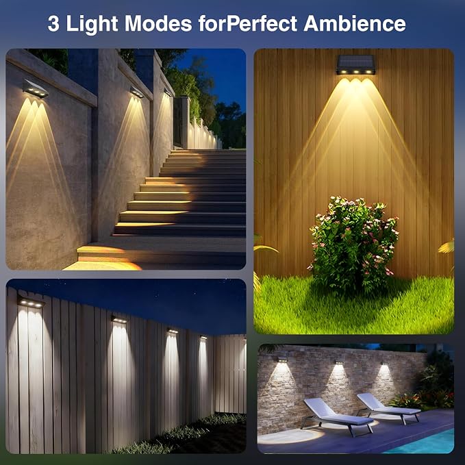 Onforu Solar Fence Lights, 12 Pack Solar Lights Outdoor, 3 Modes - Image 7