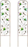 SUNNYPARK Set of 2 Hummingbird Metal Garden Trellis by SUNNYPARK