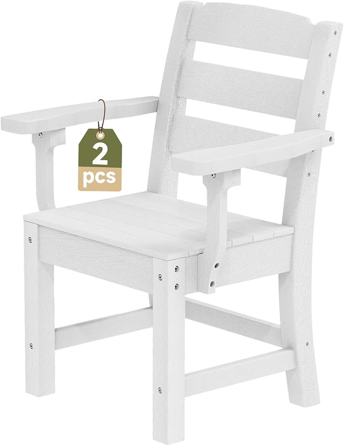 YITAHOME HDPE Chairs Set of 2, Sturdy Patio Chair w/Max Bearing 330 LBS - Image 9