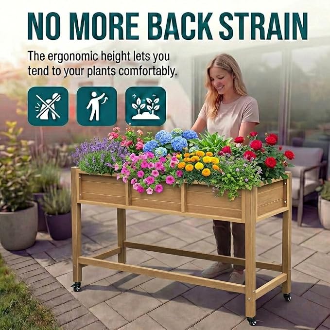 YITAHOME Raised Garden Bed HDPE, Elevated Planter Box - Image 6