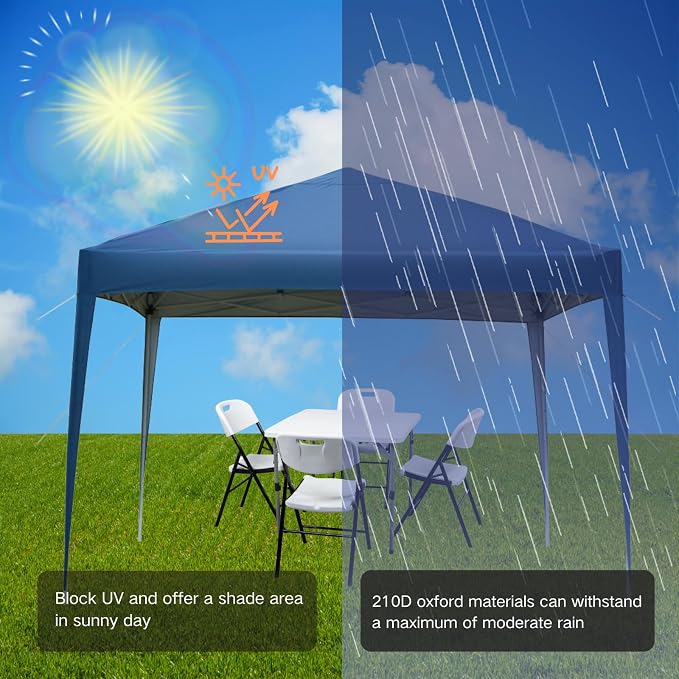 Outvita 10x10ft Ez Pop Up Outdoor Canopy Tent, Portable Commercial Instant Tent - Image 5