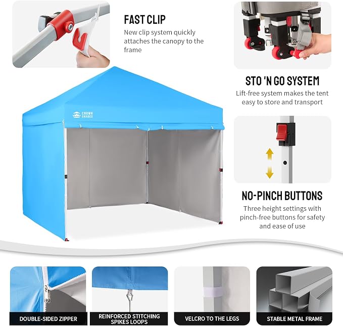 CROWN SHADES 10X10 Comercial Instant Canopy Pop Up Tent - Image 5