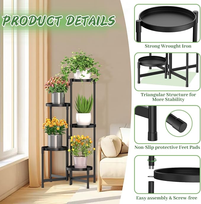 MOKANI Metal Plant Stand Indoor Outdoor - Image 3