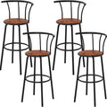 VECELO Bar Stools Set of 4, Swivel Counter Barstools by VECELO