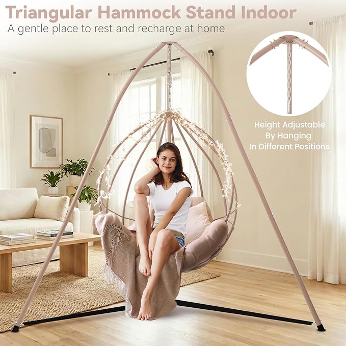 Tripod Hammock Chair Stand for Multi-Use, Heavy-Duty Sensory Swing Stand for - Image 2