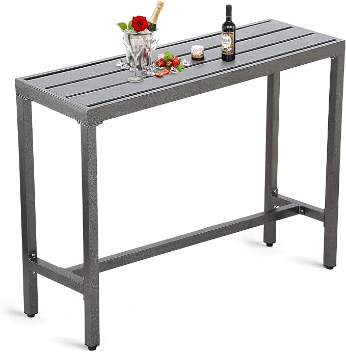 Outdoor Patio Counter Height Bar Table by Unknown