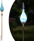 Solar Garden Lights Outdoor, Decorative LED Flame Garden Stakes, Hand Blown by Unknown