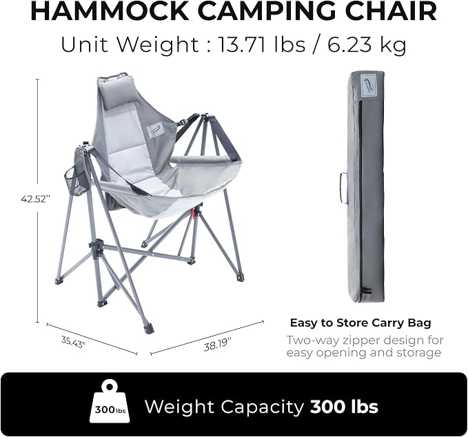 Portable Swing Hammock Chair | Foldable Recliner Rocking Lounger - Image 2
