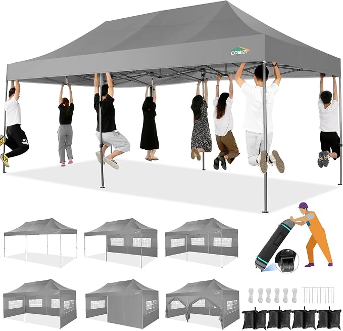 COBIZI 10x20 Heavy Duty Pop up Canopy Tent by COBIZI