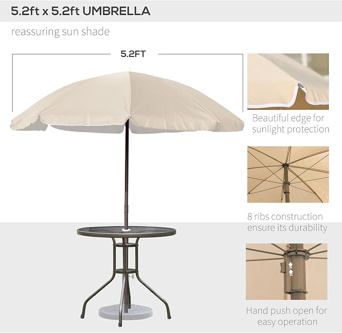 Outsunny 6 Piece Patio Dining Set - Image 4