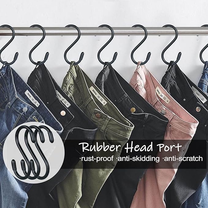 20 Pack Rubber Coated S Hooks for Hanging Plants, Heavy Duty S Hook, Non Slip 3 - Image 3