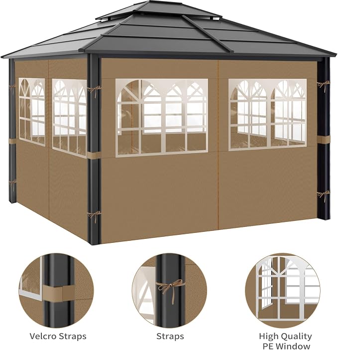 Gazebo Privacy Curtains 10' x 12' - Image 3