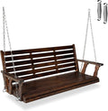 Wooden Porch Swing, Ergonomic Seat, Bench Swing by MegaCasa