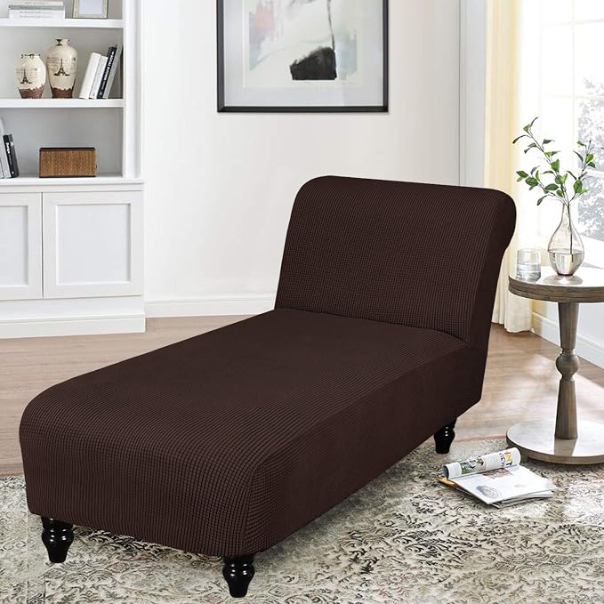 FantasDecor Chaise Lounge Cover Stretch Armless Chair Slipcover - Image 3
