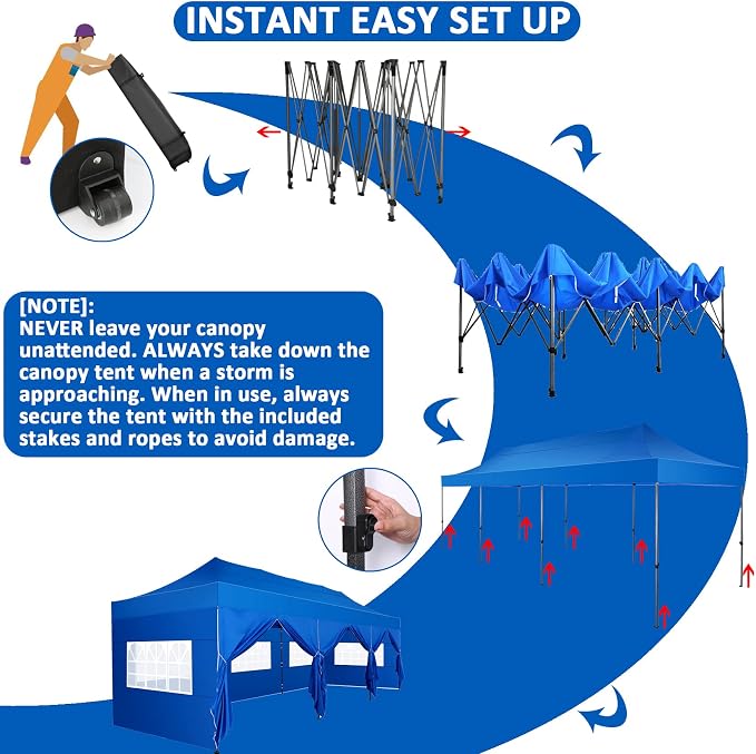 COBIZI 10x30 Pop Up Canopy - Image 5